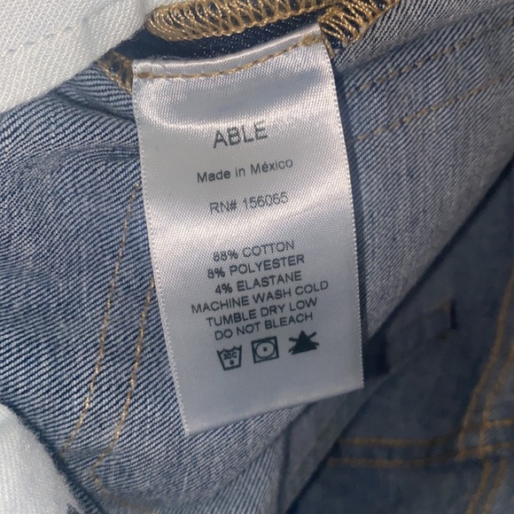 (A7) Able The High Rise Blue Jeans, Size 28, NWT - Picture 9 of 13